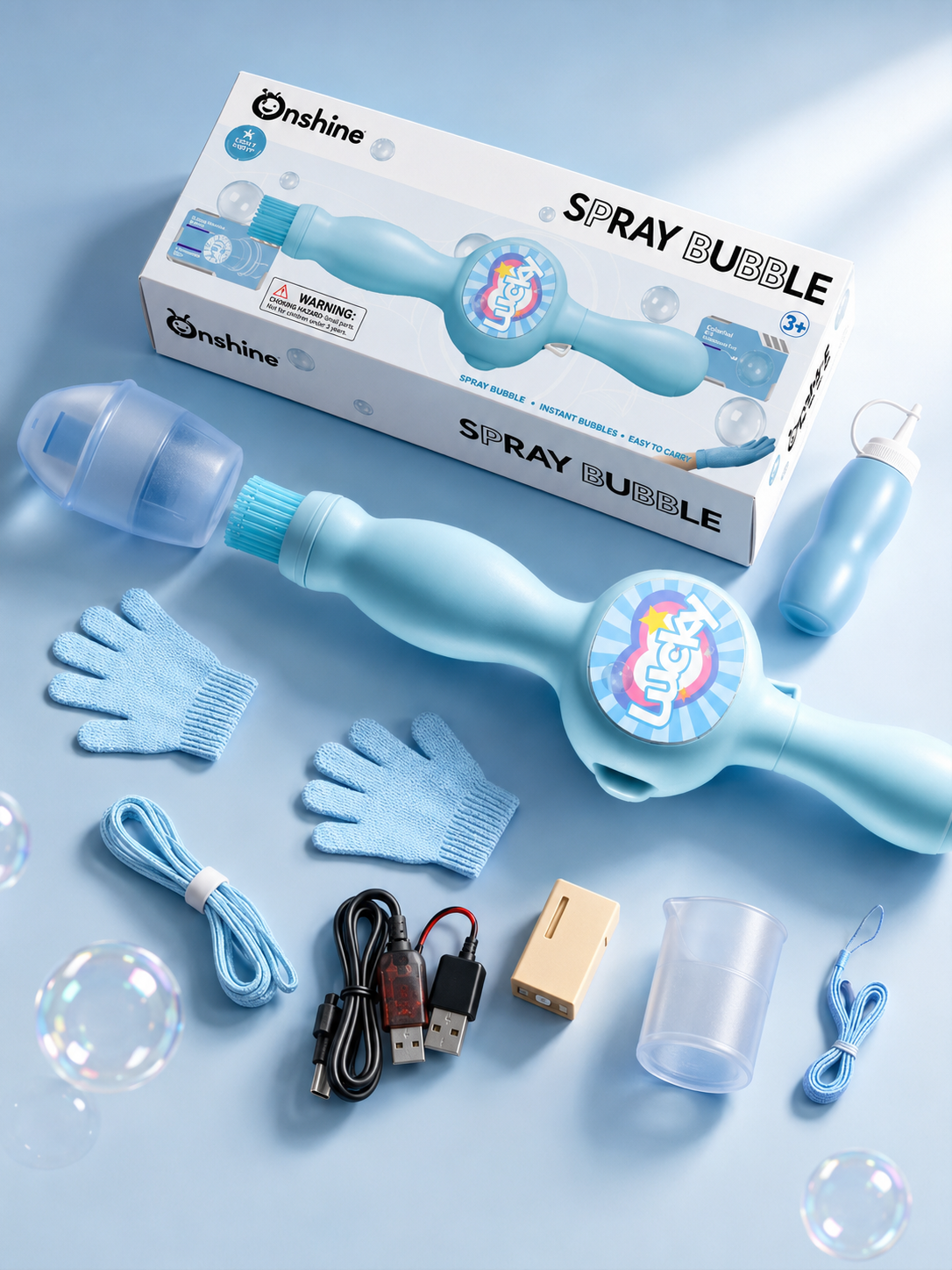 Elastic Smoke Bubble Machine Children's Handheld Electric Science Experiment Toy