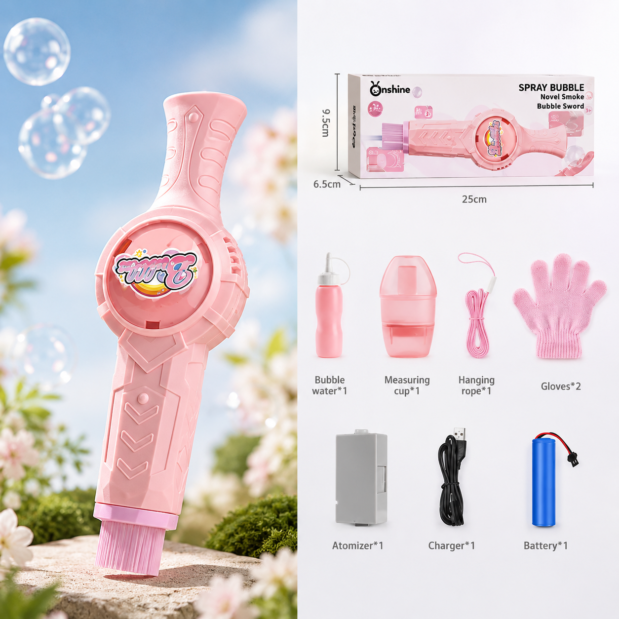 Elastic Smoke Bubble Machine Children's Handheld Electric Science Experiment Toy